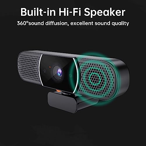 Image of 3 in 1 Webcam with Microphone and Speaker for Desktop 1080p PC Camera USB2.0 HD Video Conferencing Camera with Noise Reduction Microphone and Privacy Cover for PC Zoom Meeting Skype