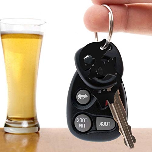 UKCOCO Chaveiro Multi-Ferramenta Edc Caveira Abridor de Garrafas Extrator de Unhas Chave de Fenda Ch