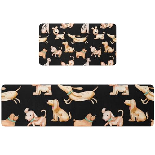 Tapis de cuisine lavable lot de 2 fini les glissades tapis chiens