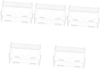 Alimentador De Frango Rutina 5 Pçs Alimentador De Codorna Recipiente De Cereais Dispensador De Grãos Alimentador De Frango Galinheiro Alimentador De Aves E Papagaio Copos