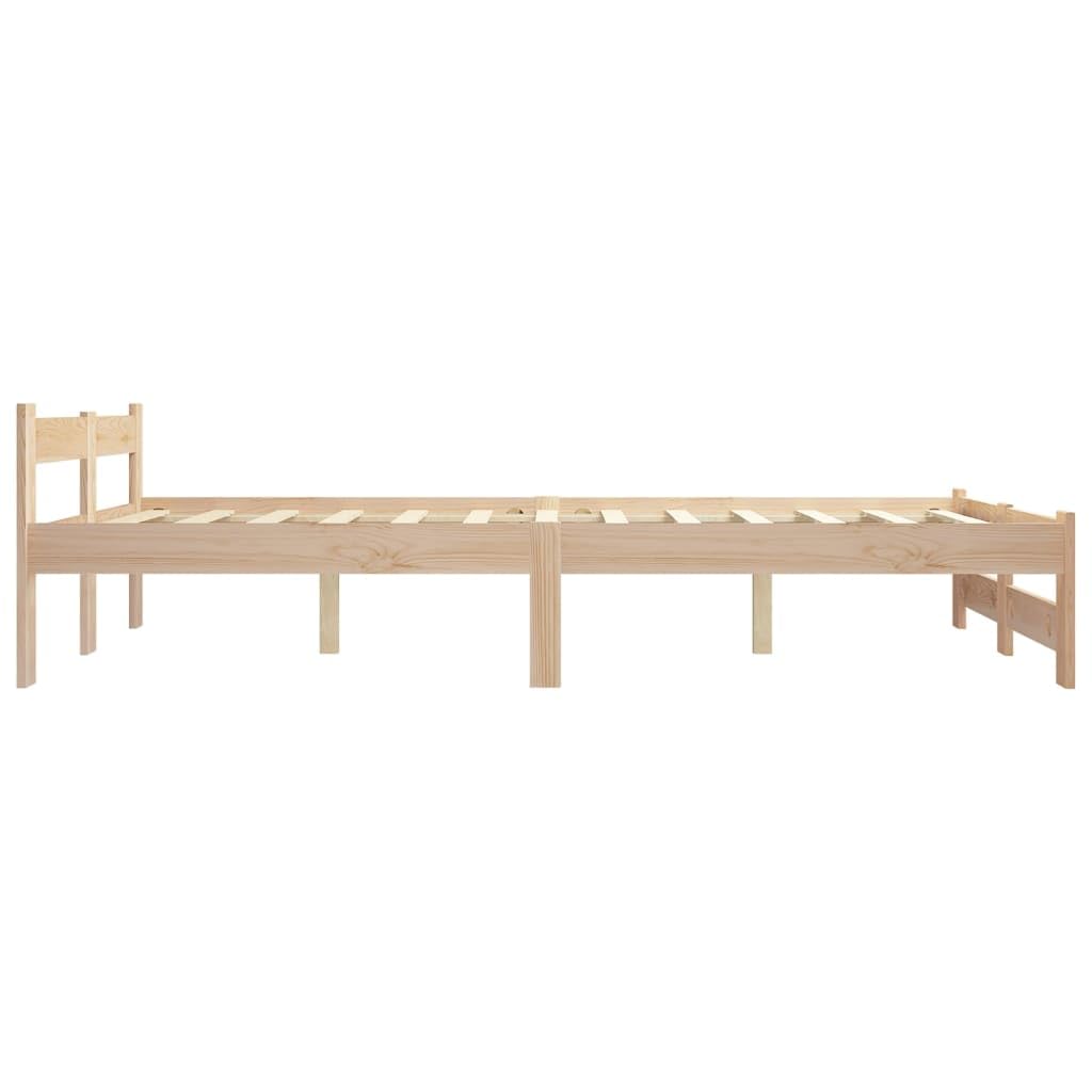 vidaXL Giroletto senza Materasso 160x200 cm in Legno Massello di Pino