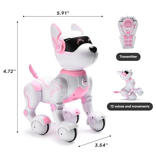 Remote Control Robot Dog Toy, Robots for Kids, Rc Dog Robot Toys for Kids 3,4,5,6,7,8,9,10 Year olds and up, Smart & Dancing Robot Toy, Imitates Animals Mini Pet Dog Robot - Image 4