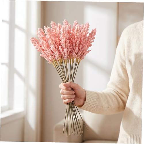 18 piezas de espigas de mijo secas para decoración rústica miniatura 5