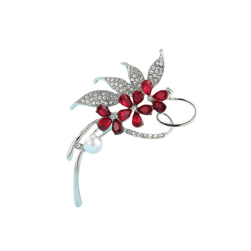 Blumenform Brosche Herbst und Winter Seidenschal Schnalle Damen Elegante Corsage