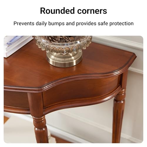 Mesa de acento para pasillo moderna y consola semicircular con almacenamiento 5
