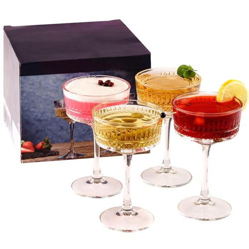 the mask el turko Vintage Coupe Glasses Set of...