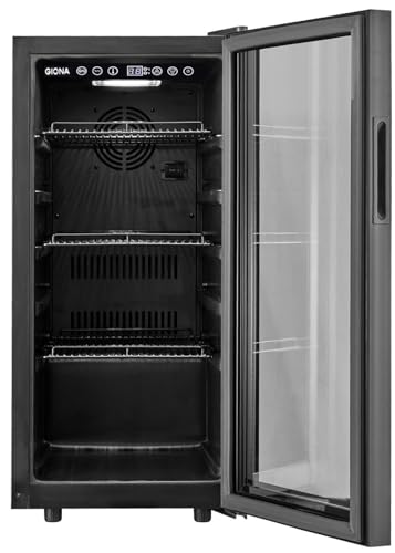 GIONA Présentoir réfrigéré EFG 83N – 83 L, froid ventilé, pose libre, porte vitrée, classe...