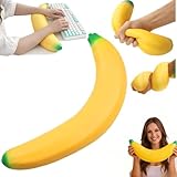 18in Giant Banana Squishy, Giant Jumbo Big Cute Realistic Banana Stress Ball Soft Strawberry Squishys Slow Rising Stress Ball for Anxiety Stress Party Favors