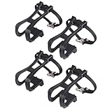 ANDRESLAD 2 Paar Fahrradpedale mit Clips und Riemen Leichte Nylon Pedalriemen Vormontiert Kompatibel für Mountainbike Citybike und Rennrad