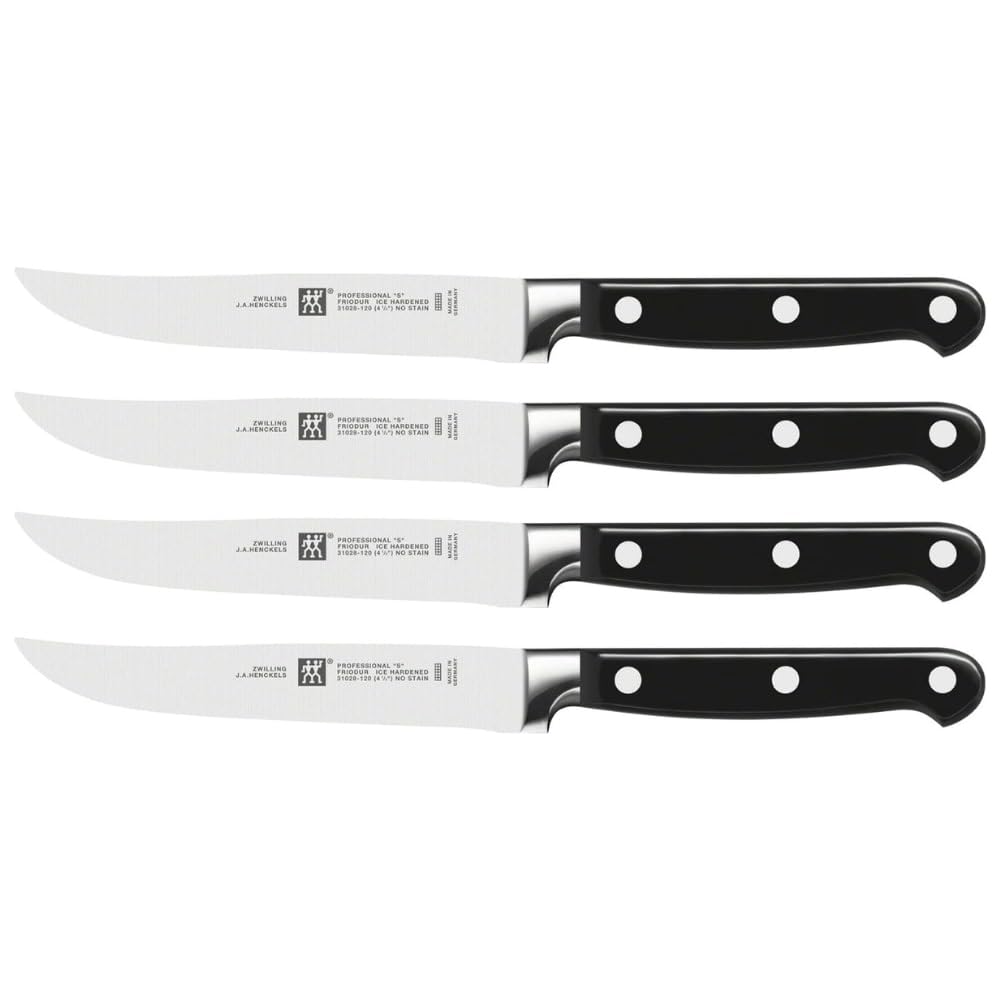 ZWILLING Set de Couteaux À Steak (4 pièces), Longueur : 33 cm, Acier Formule Spéciale, série Professional S