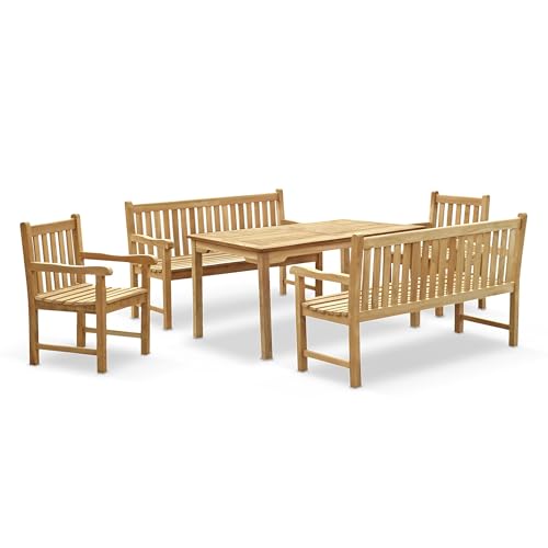 Jati 8-Seater Teak Garden Dining Set - Gra...