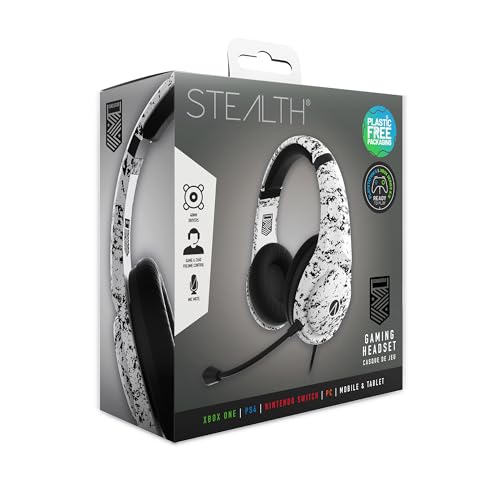 STEALTH Conqueror Over Ear Gaming Headset PS4/PS5, XBOX, Nintendo Switch, PC with Flexible Boom Mic, 3.5mm Jack, 1.5m Cable, Lightweight, Comfortable and Durable