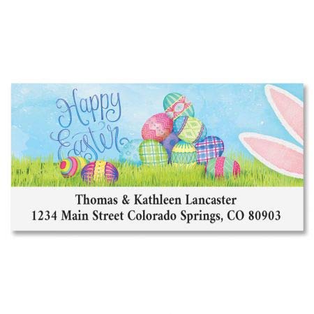 Sneaky Bunny Deluxe Easter Return Address Labels - Set of 144 1-1/8