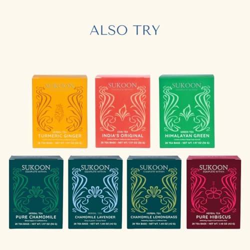 Image of Sukoon Organic Butterfly Pea Flower Tea - 50 Count Pyramid Teabags - Caffeine Free, Herbal, Relaxing, Dried Butterfly Pea Flowers for Blue & Purple Iced Thai Tea - Sourced From Himalayas