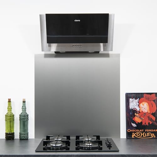 Crédence aluminium anodisé brossé pour protéger le mur des graisses de cuisson - 7
