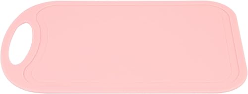 Miniatura 2 de Bloque de corte de plástico Tabla de cortar verduras de carne no desbordamiento anti con agujero colgante Tabla de cortar rosa