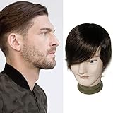 Lumeng Toupee for Men Natural Hair Wigs Man Human Hair Pieces for Men Male Hair Unit Wigs For Men Human Hair Size 6x8 Inch 6 Inch Color 4# Durable Mono Lace Npu Reinforce Lace Systems …