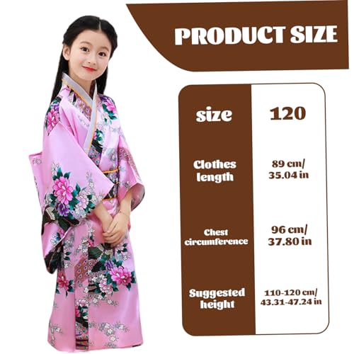 Robe kimono traditionnelle à fleurs pour filles pour fête