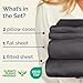Queen Sheet Set - 100% Cotton Sheets - 4 Piece Queen Size Cotton Bed Set with Deep Pockets up to 16 Inches - Ultra Soft, Breathable & Cooling - Fade and Stain Resistant - Machine Washable - Dark Grey
