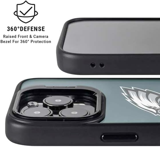Skinit Kickstand Phone Case Compatible with iPhone 15 Pro Max - Officially Licensed NFL Philadelphia Eagles Breakaway Design