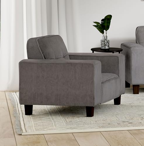 Sillón con tapizado suave y línea moderna gris miniatura 2