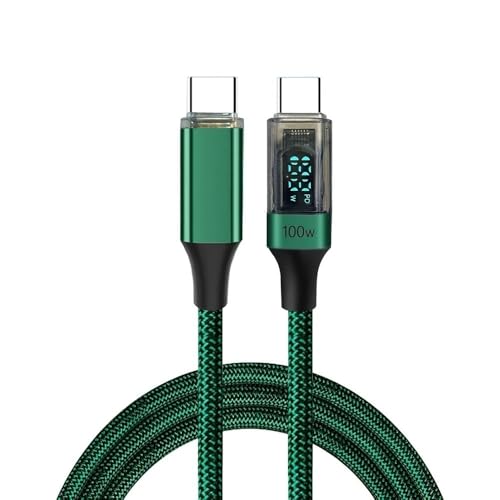 L*/ED USB �^�C�v C to C �f�[�^ �P�[�u�� PD 100W ���� 0.5 ���[�g�� 1 ���[�g�� 2 ���[�g����(Green,0.5m)