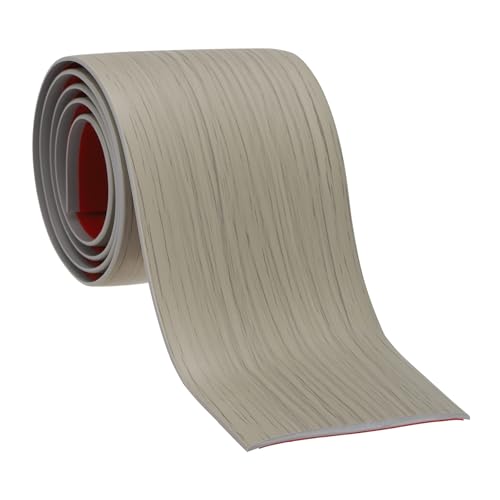 PATIKIL Self Adhesive Floor Transition Strip 10 ft x 3 Vinyl Flat Divider Flooring for Joining Floor Gaps Carpet Transition Floor Tiles Gray Wood Grain