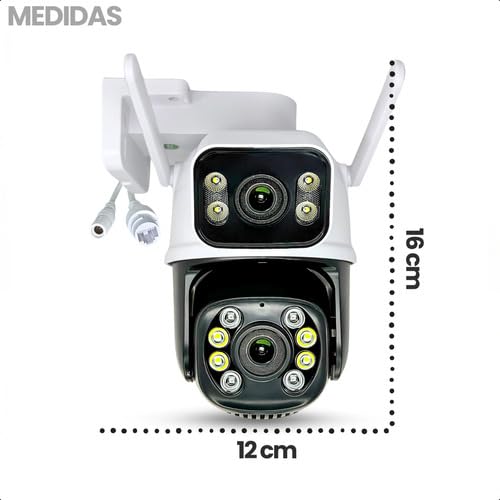 Camera Segurança Externa Lente Dupla Audio Noturna A28 Wifi Acesso Remoto