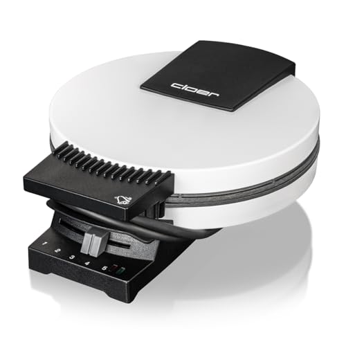 Foto von Cloer 181 Waffeleisen für eine Herzwaffel, 930 W, Waffelgröße 16 cm, schwere Backplatten, optische und akustische Fertigmeldung, Metall, weiß
