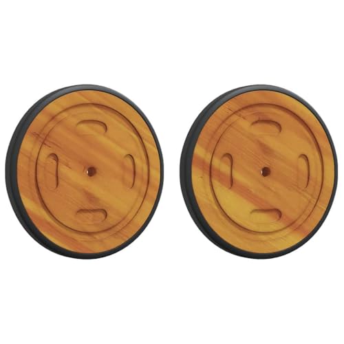 Mokuyary Roues Espace avec Roue 2 pièce Marron 20.5 x 20.5 x 2 cm pour Transat Salon de Jardin, Chaise Longue, Bains de Soleil