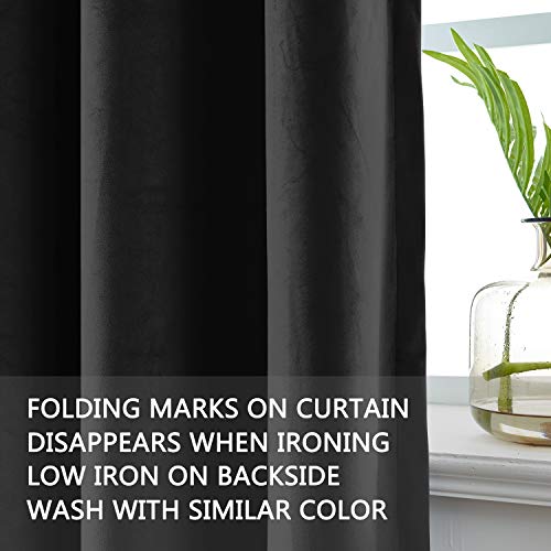 Cololeaf Home Theater Movie Velvet Christmas Curtain Panel Drapes,Flat Hooks For Track - Warm Black 100W X 108L Inch (1 Panel) For Concert Stage Hall Club,Party Backdrops,Wedding Backdrops #TOP2