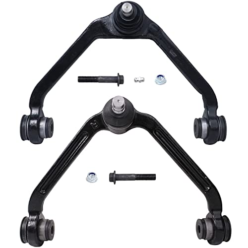 Image of Detroit Axle - 14pc Front End Kit for 98-01 Ford Explorer Mercury Mountaineer 2 Upper Control Arms w /Ball Joints 2 Lower Ball Joints 4 Inner & Outer Tie Rods 4 Front Rear Sway Bars 2 Boots Replacement