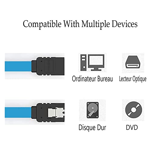 Cable SATA III 6.0 Gbps 40 cm Ángulo 90° Pack 12 miniatura 3
