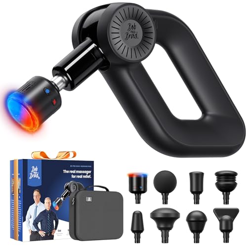 Image of BOB AND BRAD D6 Pro Max+ Massage Gun with Heat and Cold, Powerful Deep Tissue Percussion Massager with 16mm Amplitude, Professional Muscle Massager Gun for Athletes, Quiet Electric Handheld Massager