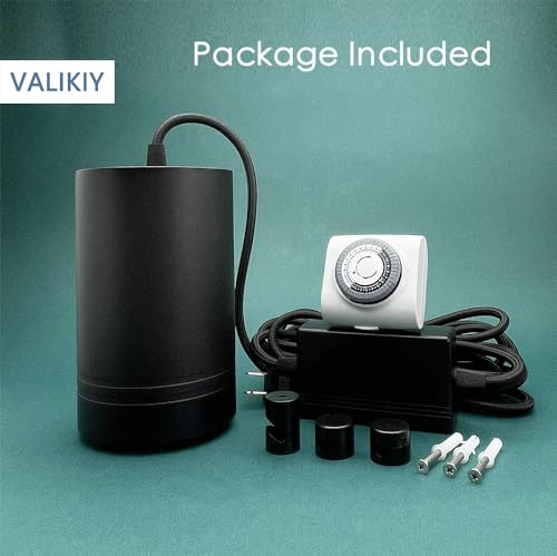 Hanging Grow Light 40W Large, Full Spectrum Warm White Color, with Timer, Plug-in Pendant Grow Lights with 15FT Fabric Power Cord, Decorative Light for Indoor Plants, Flowers