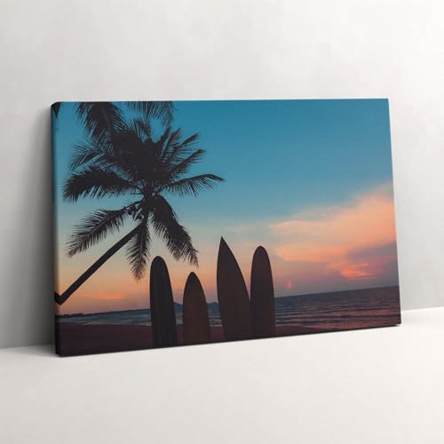 Tableaux 60x40cm Décoration Murale Peinture Grand Format Salon Surf Plage
