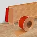 Vinyl Wall Base Baseboard Molding Trim 4inch Flexible Baseboard Trim Wood Peel and Stick Wall Molding 20 Feet, Orange Oak