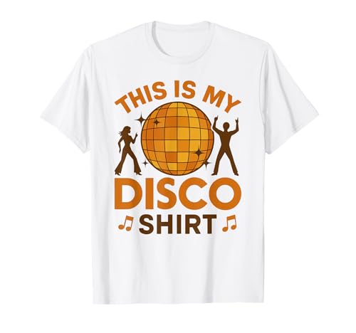 Photo de Tenue Disco pour Homme et Femme, Costume des années 70 et 80; This is My Disco T-Shirt