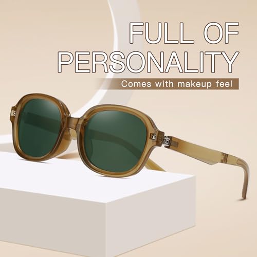 Sun Glasses for Women, UV 400 Protection Sun Glasses Trendy Foldable Lightweight Mini Driving Shades Easy Carry4