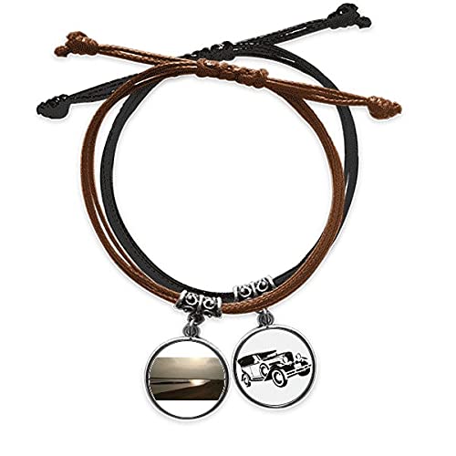 Bracelet minibus en cuir et corde le cadeau idéal pour voyageurs