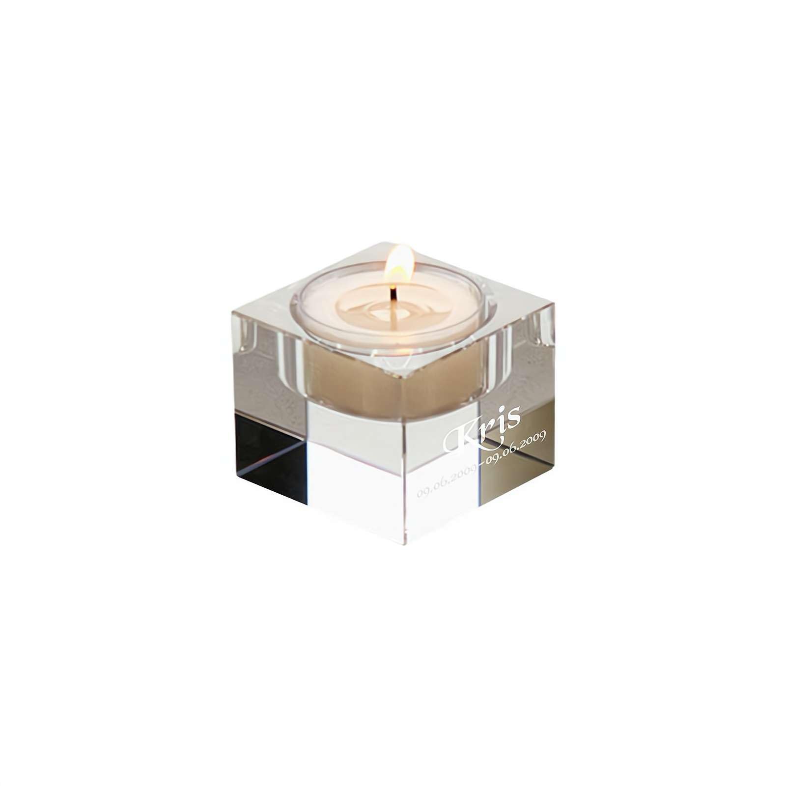 Bougeoir En Cristal Photo 3D Personnalisé - Gravure Laser Avec Ta Photo Et Texte - Cadeau Anniversaire, Mariage, Noël (5x5x12 Cm) - 6