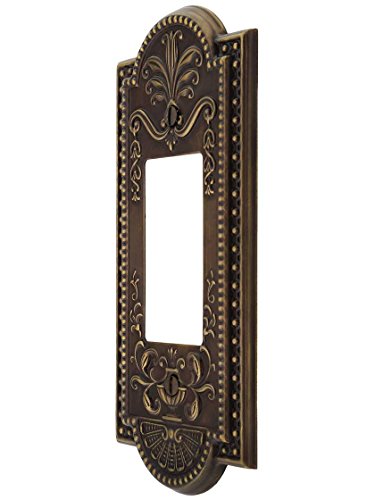 House of Antique Hardware R-010SE-283-ABH Como Single GFI Cover Plate in Antique-By-Hand