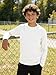 Silenroar Boys Long Sleeve T-Shirts Triblend Tee Shirts Plain Kids Crewneck Thermal Top Moisture Wicking Tshirt(White,7)
