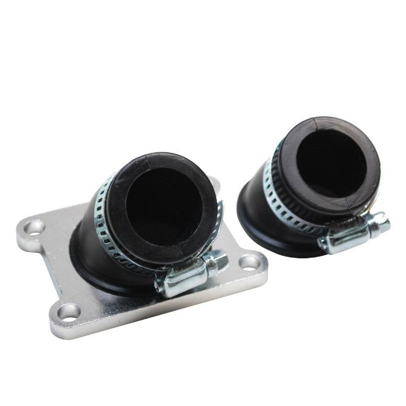 cyclingcolors Tubo Collettore di Aspirazione moto scooter ciclomotori compatibile con derbi senda gpr gilera smt rcr diametro interno 24mm con 2 manica 30° + 45°