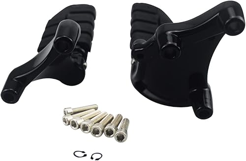 Miniatura 5 de WOWTK Estribos de pasajero trasero, reposapiés y pedal con soporte para Harley Sportster 883 1200 2014 2015 2016 2017 2018 2019 2020 2021 2022, Negro