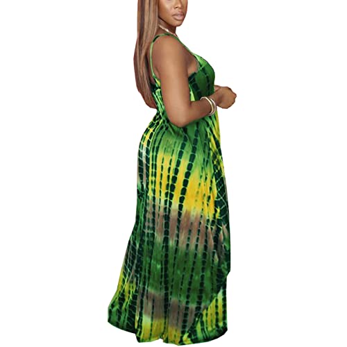 DvaeMalligo Women's Casual Maxi Dresses Summer Sexy Stripe Long Floor Length Sleeveless Colorful Sundresses Plus Size2