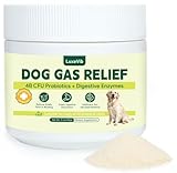 Dog Gas Relief, Relief Smelly Farts with 4B CFU Pediococcus Acidilactici Probiotics, Digestive Enzymes, Dog Fart Remedy to Help Gas & Bloating, Dogs Farts Relief, Dogs Gut Health Digestive Support