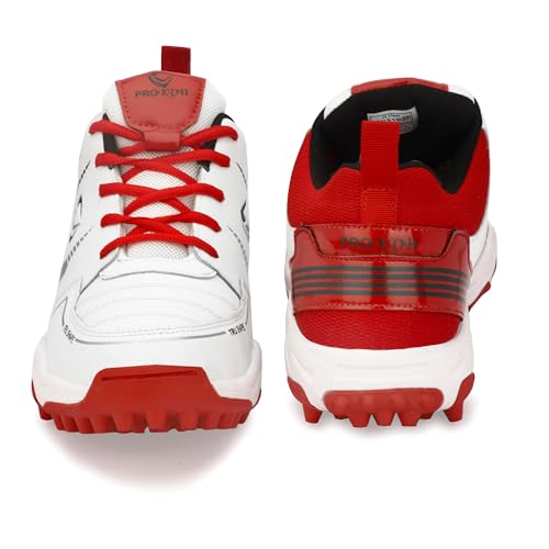 Image of PRO KVH Lightweight Cricket Shoes for Men | Rubber Spikes | Water-Resistant | All-Round Performance Footwear for Outdoor and Field Sports