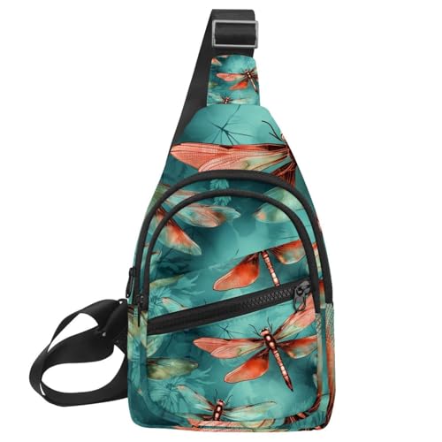 Mochila cruzada de libélula ergonómica que alivia la espalda en caminatas y viajes