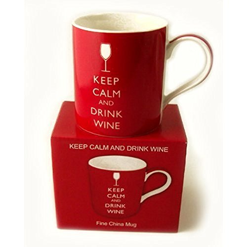 Keep Calm and Drink Wine Fine China Mug - Boxed mug
